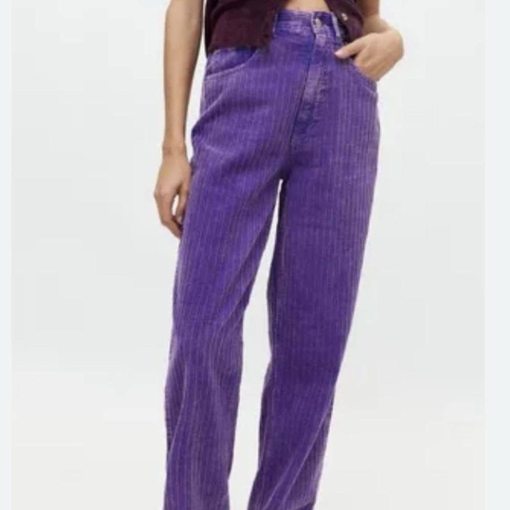 BCG Purple Corduroy Straight Leg Pants